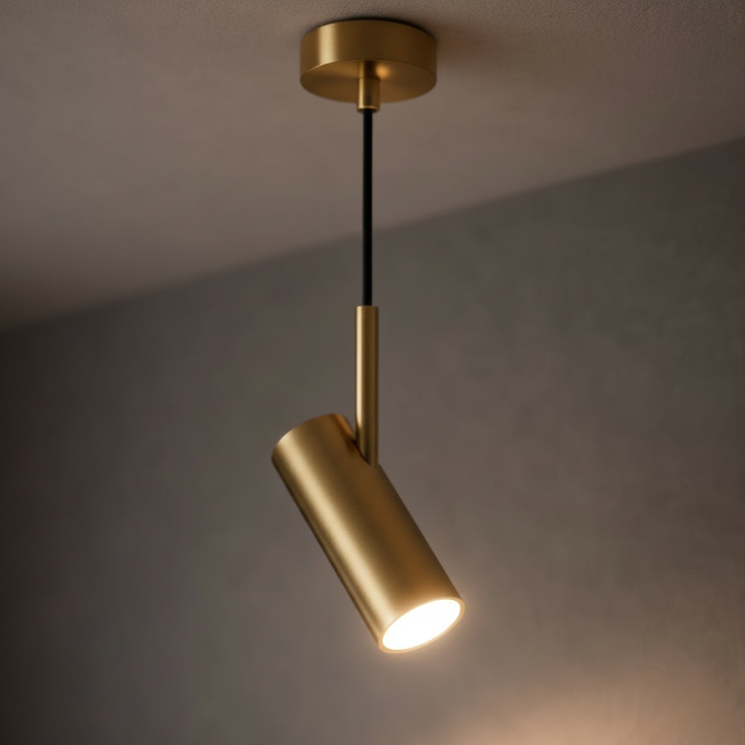 Pendelleuchte design Spot Schwenkbar und Stab Golden