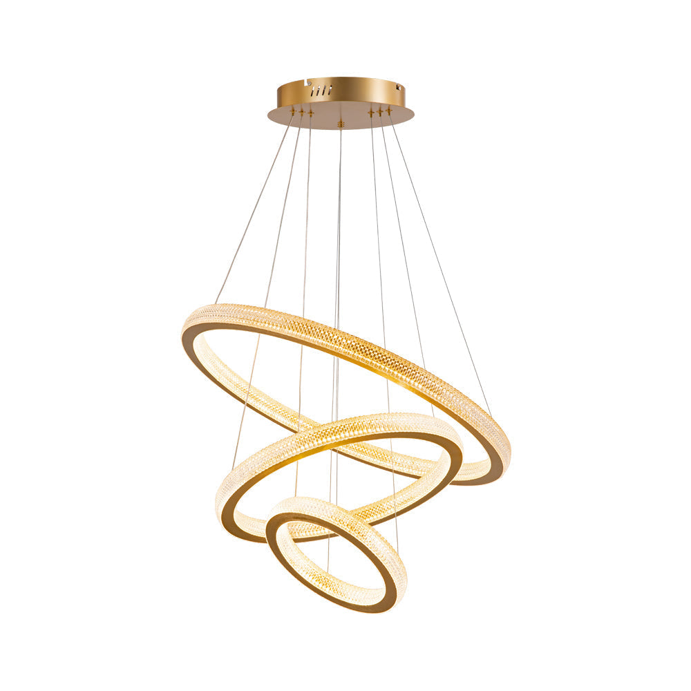 Kronleuchter Ring Kristall Esszimmer Gold