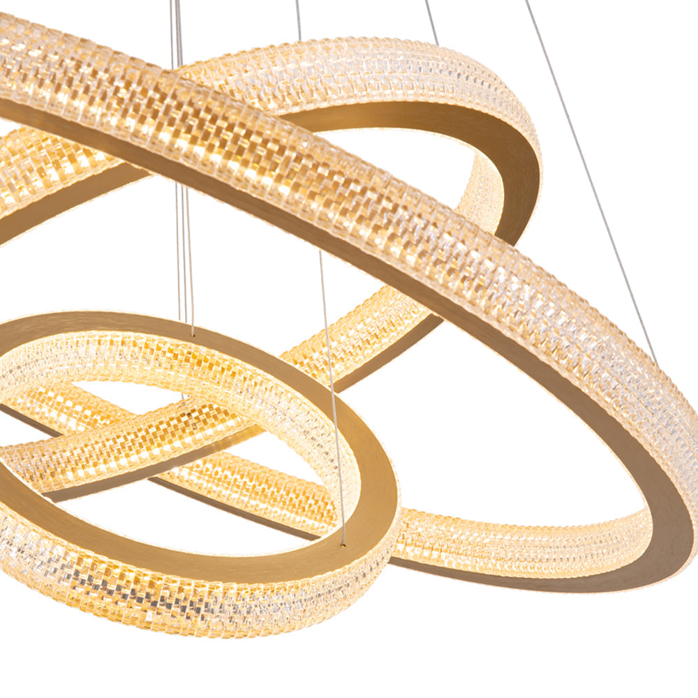Kronleuchter Ring Kristall Esszimmer Gold