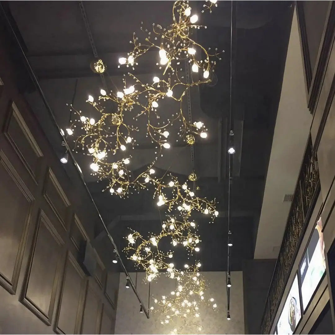 Kronleuchter Glas Kunstvoll aus Metall