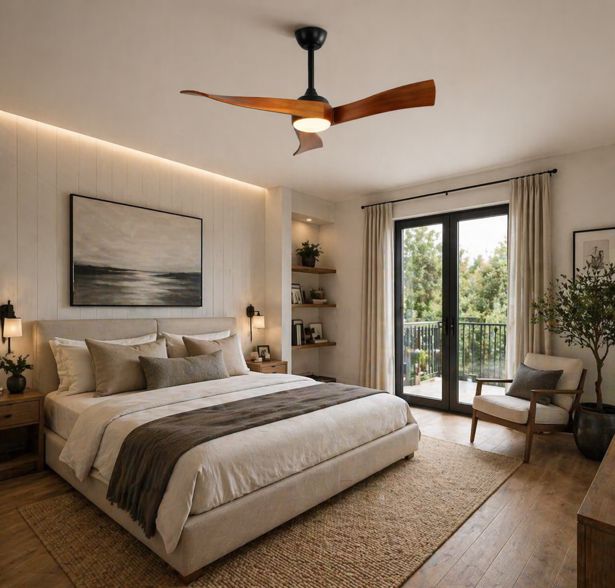 Cygnéo | Nordischer Ventilator LED Fernbedienung 132 cm