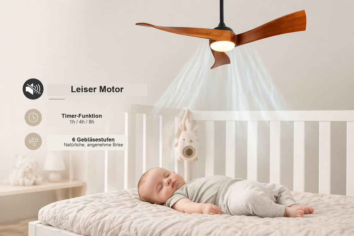 Cygnéo | Nordischer Ventilator LED Fernbedienung 132 cm