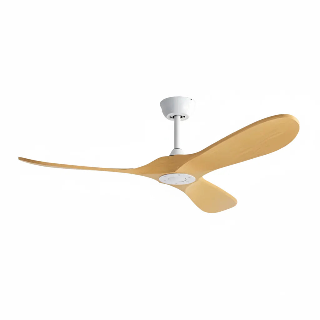 Lévant | Vintage-Ventilator Weiß und hellem Holz