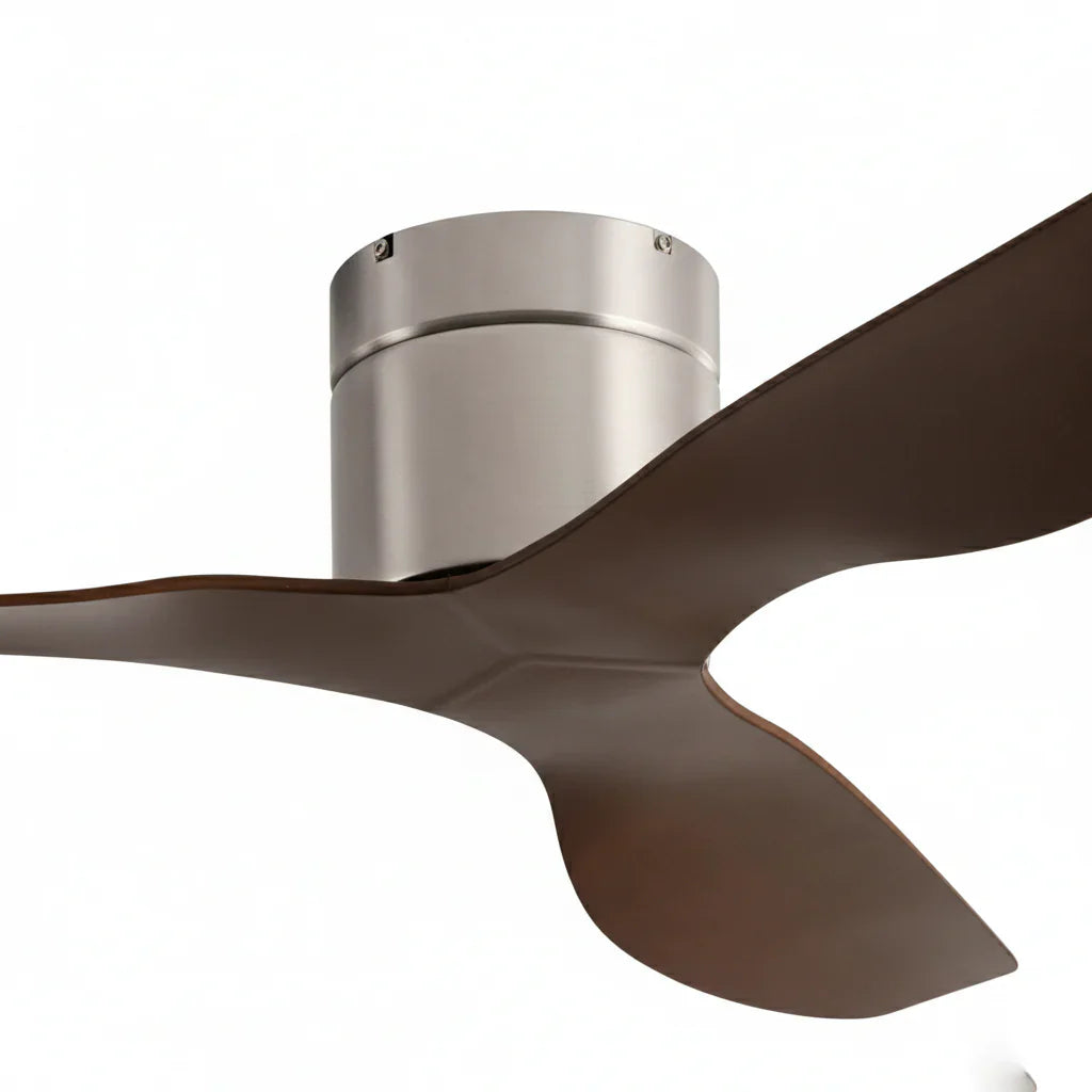 Verso | Ultraflacher Ventilator Silber und dunklem Holz