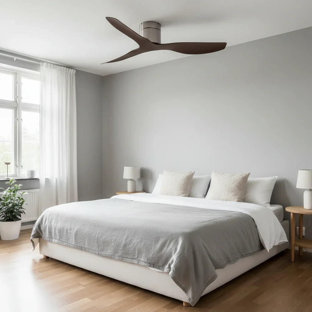 Verso | Ultraflacher Ventilator Silber und dunklem Holz