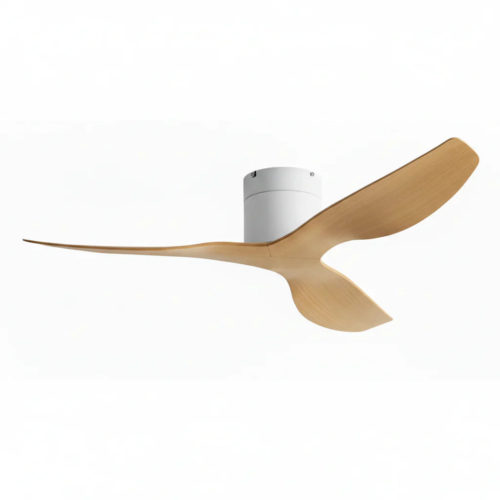 Aspen | Ultraflacher Ventilator Weiß und hellem Holz