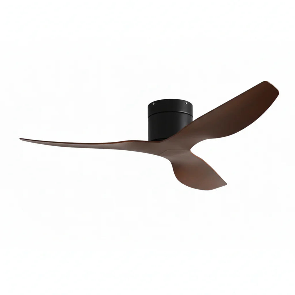 Atlas | Ultraflacher Ventilator Schwarz und dunklem Holz