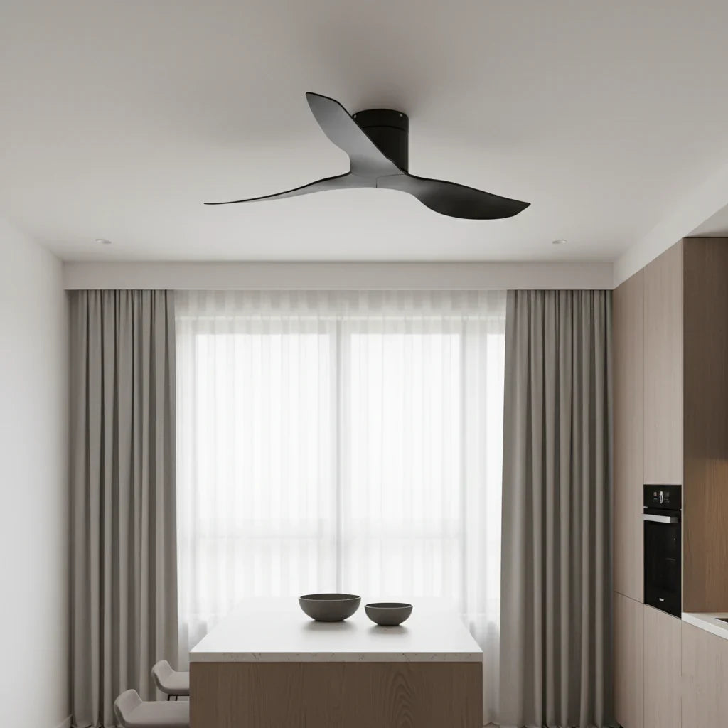 Onyx | Ultraflacher Ventilator Schwarz und ABS Schwarz