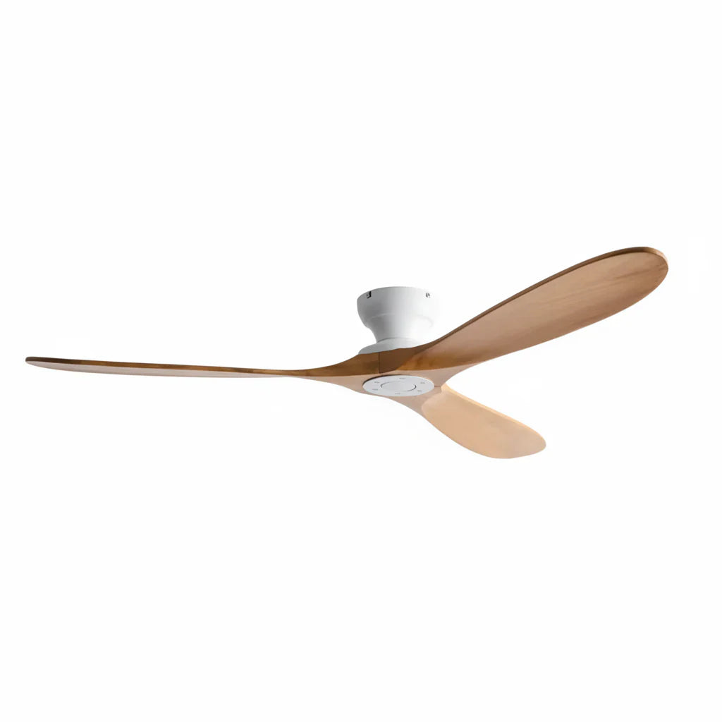 Bjorn | Ventilator aus Massivholz Natur und Weiß