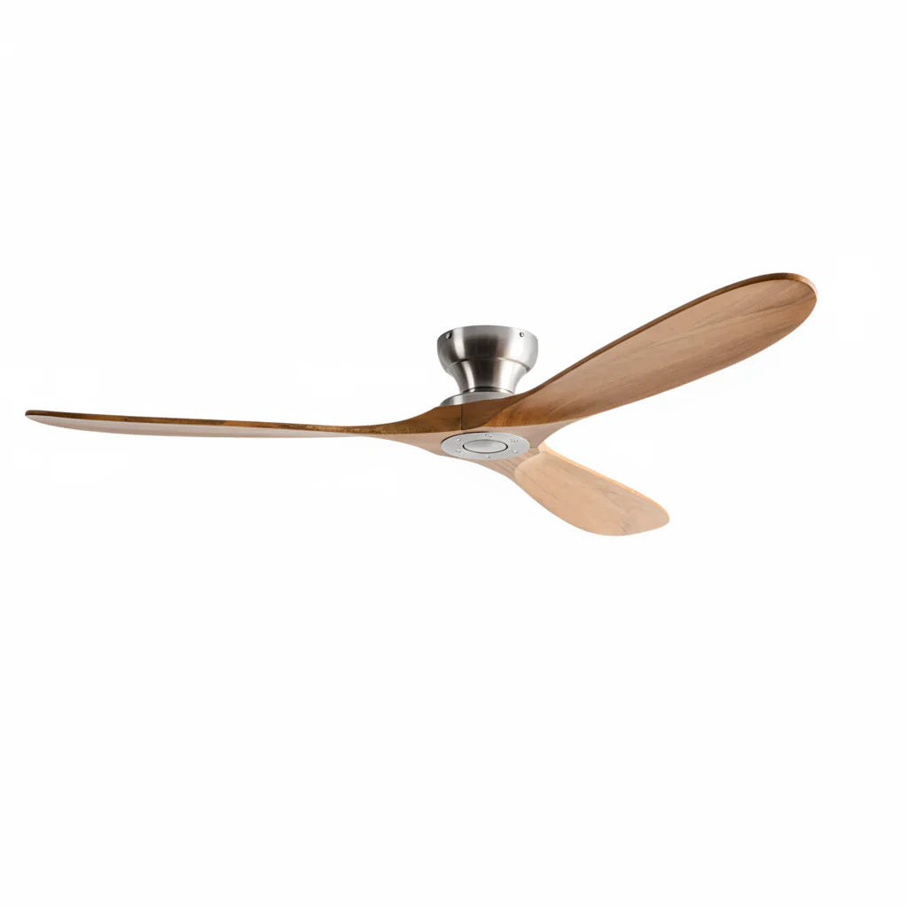 Frida | Ventilator aus Massivholz Natur und Silber