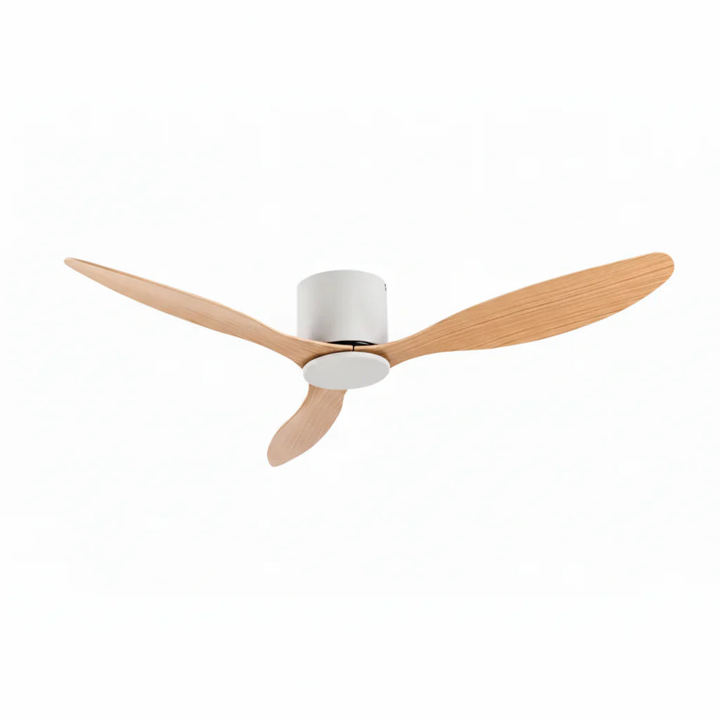 Axiom | Ventilator mit DC-Motor Weiß und hellem Holz