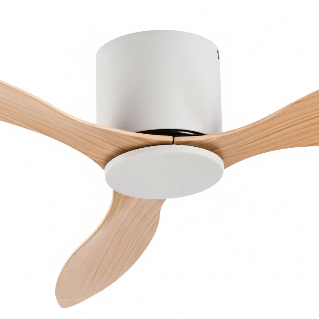 Axiom | Ventilator mit DC-Motor Weiß und hellem Holz