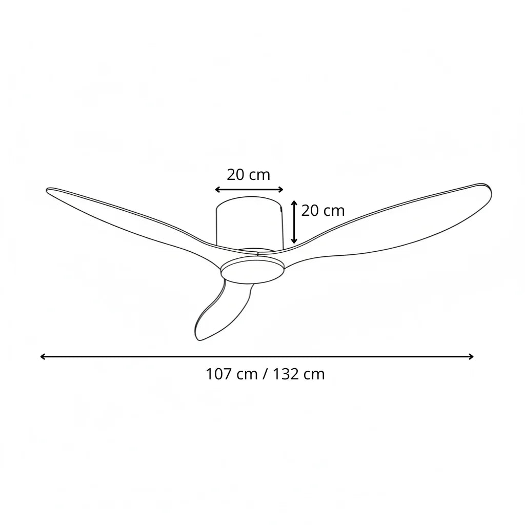 Axiom | Ventilator mit DC-Motor Weiß und hellem Holz