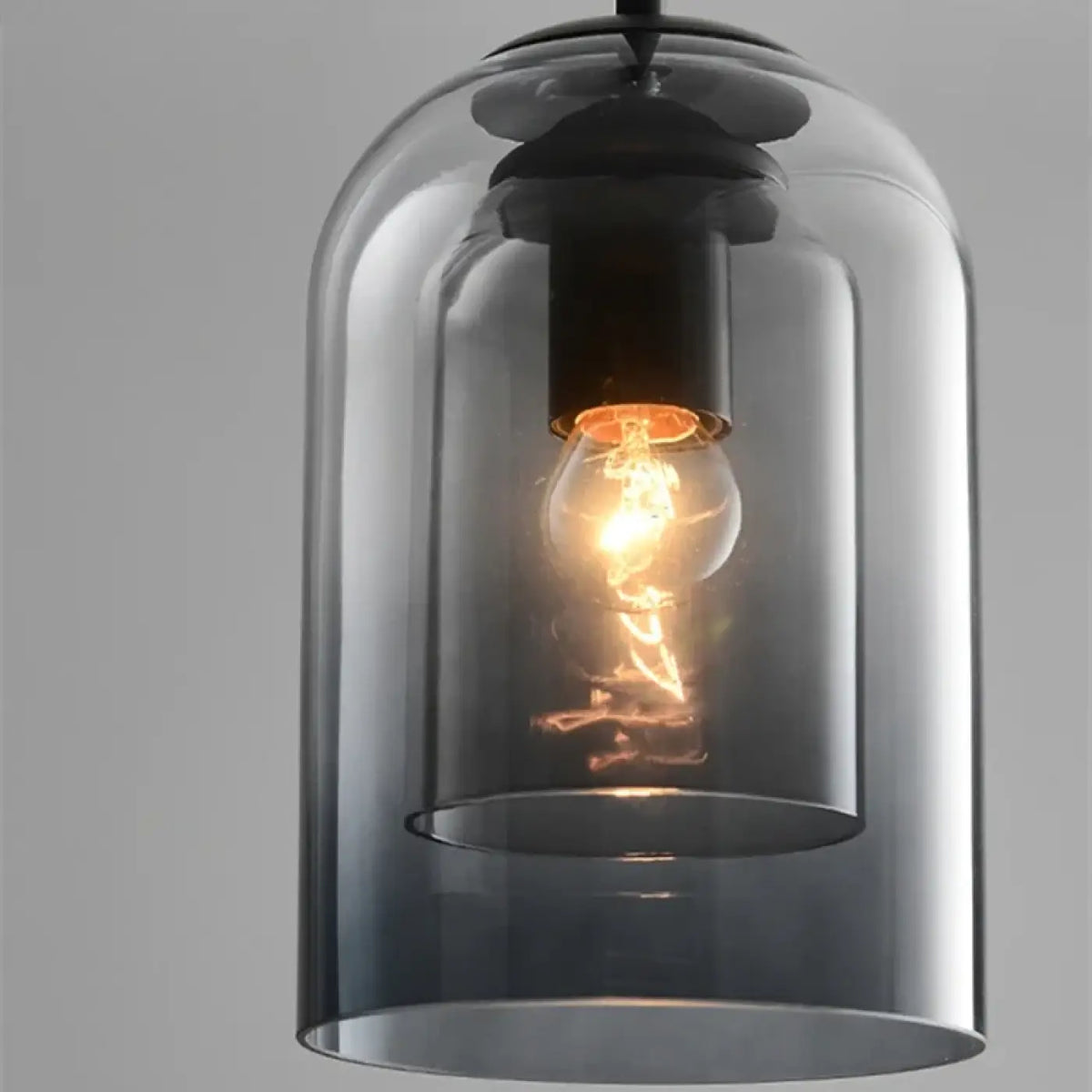 Pendelleuchte aus Getöntem Glas Braun oder Schwarz