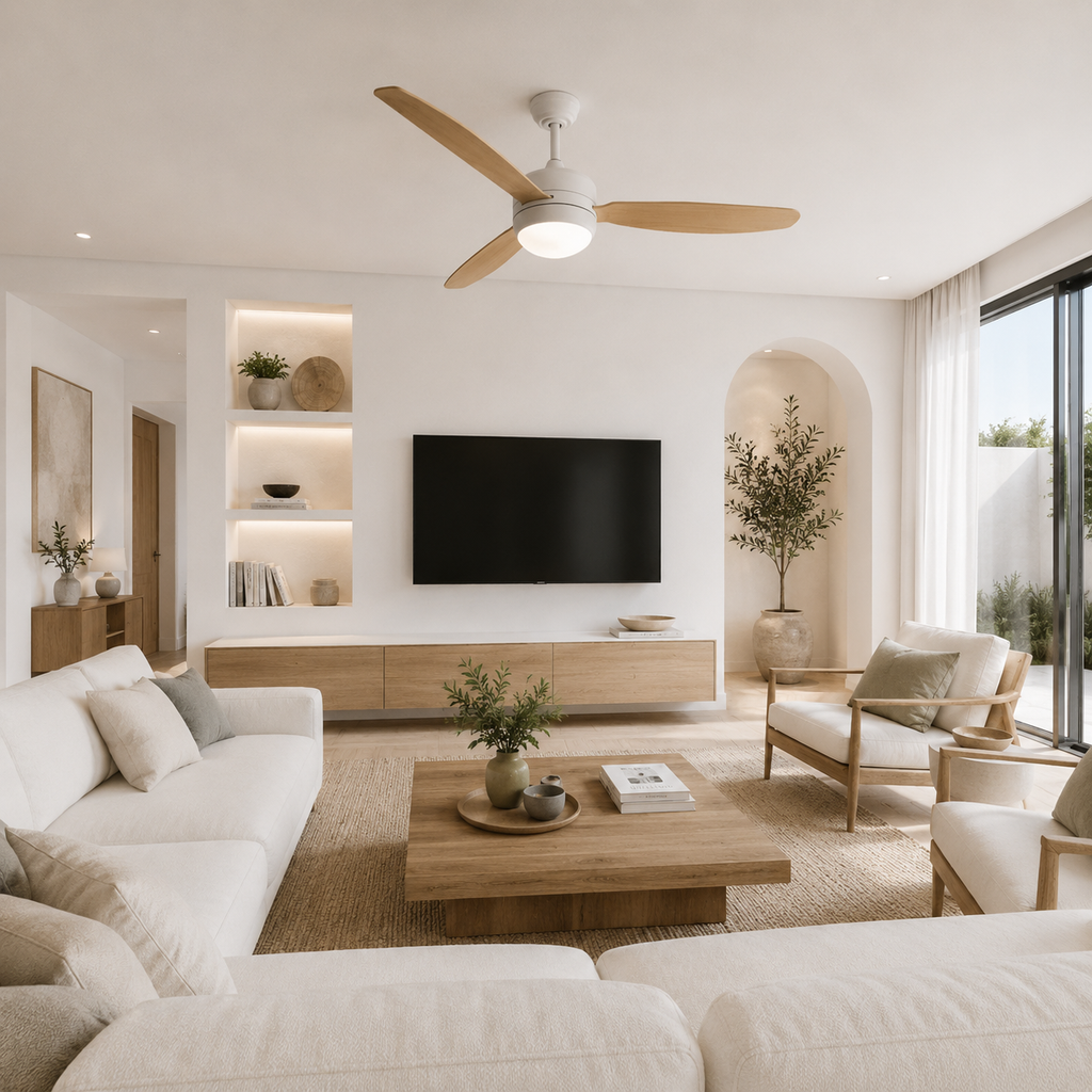 Calisto | Design-Ventilator LED Fernbedienung 117 cm