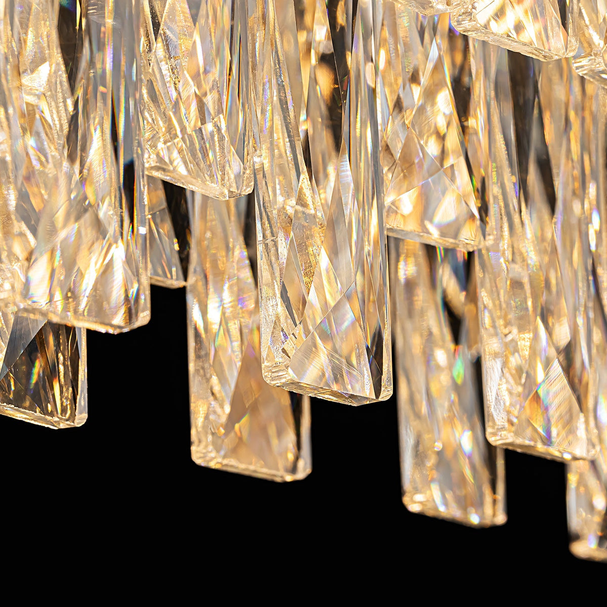 Kronleuchter Linear Kristall Gold Kücheninsel