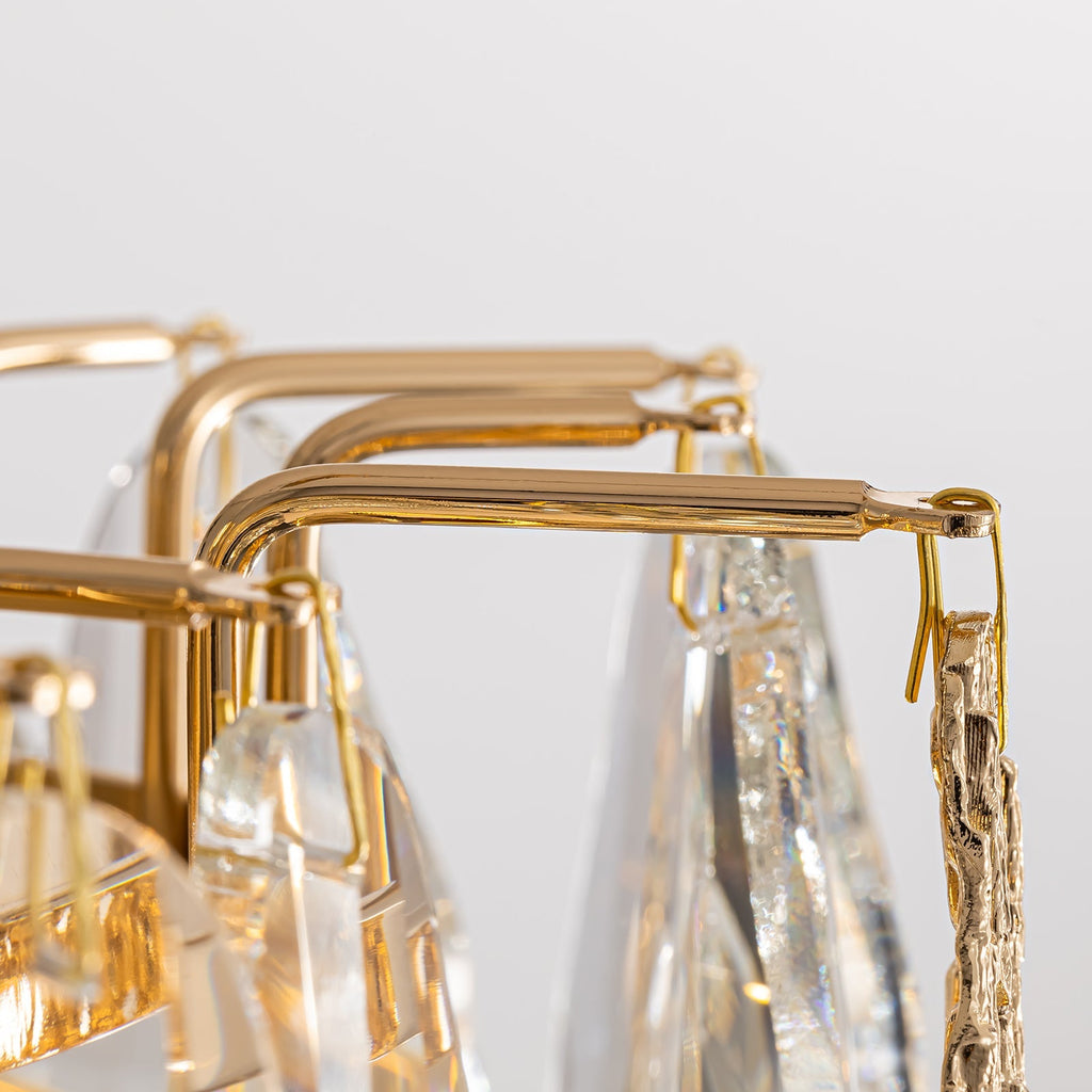 Kronleuchter Linear Kristall Gold Kücheninsel