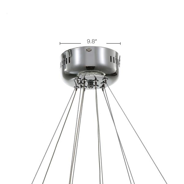 Kronleuchter Ring Kristall Silber