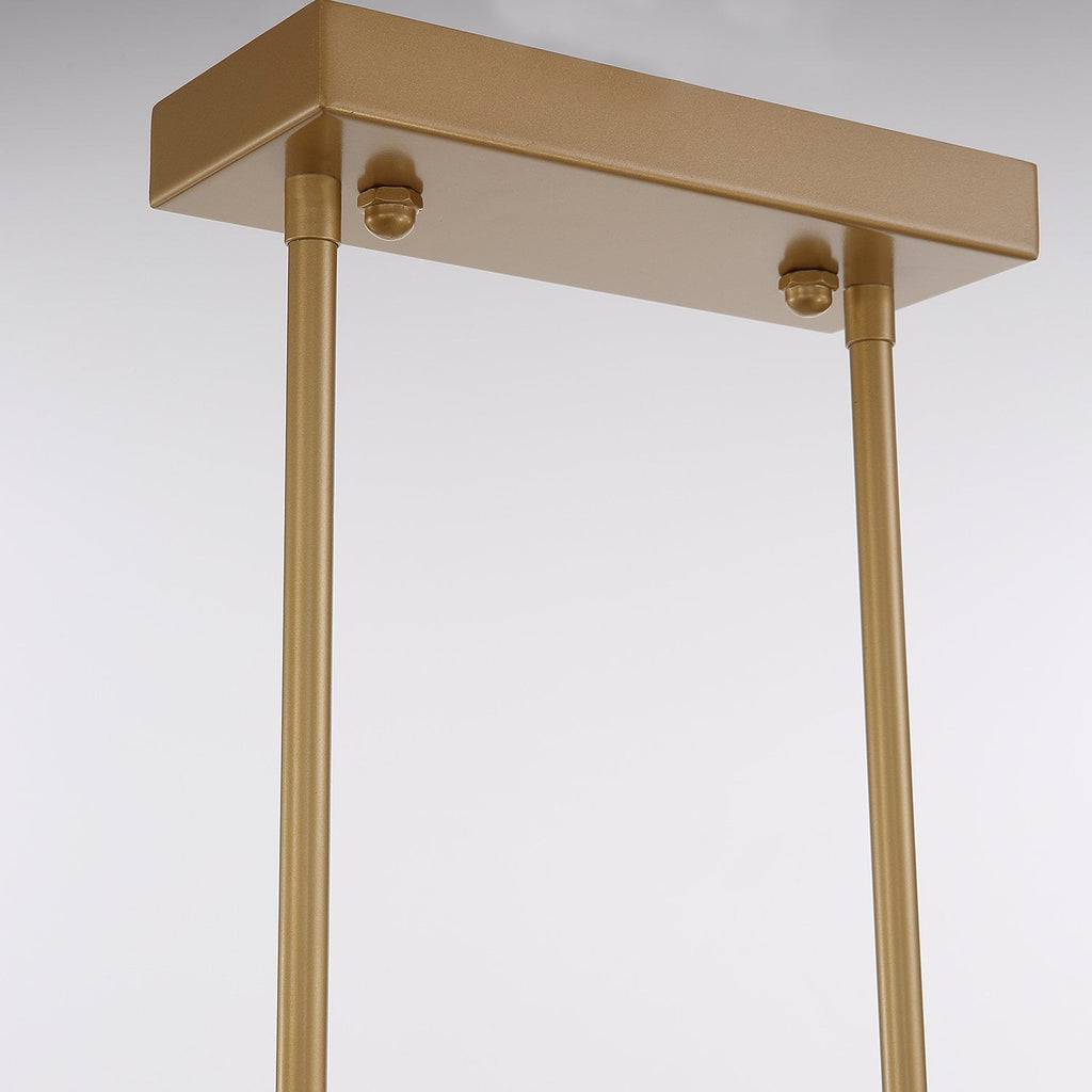 Kronleuchter Rechteckig Metall Gold