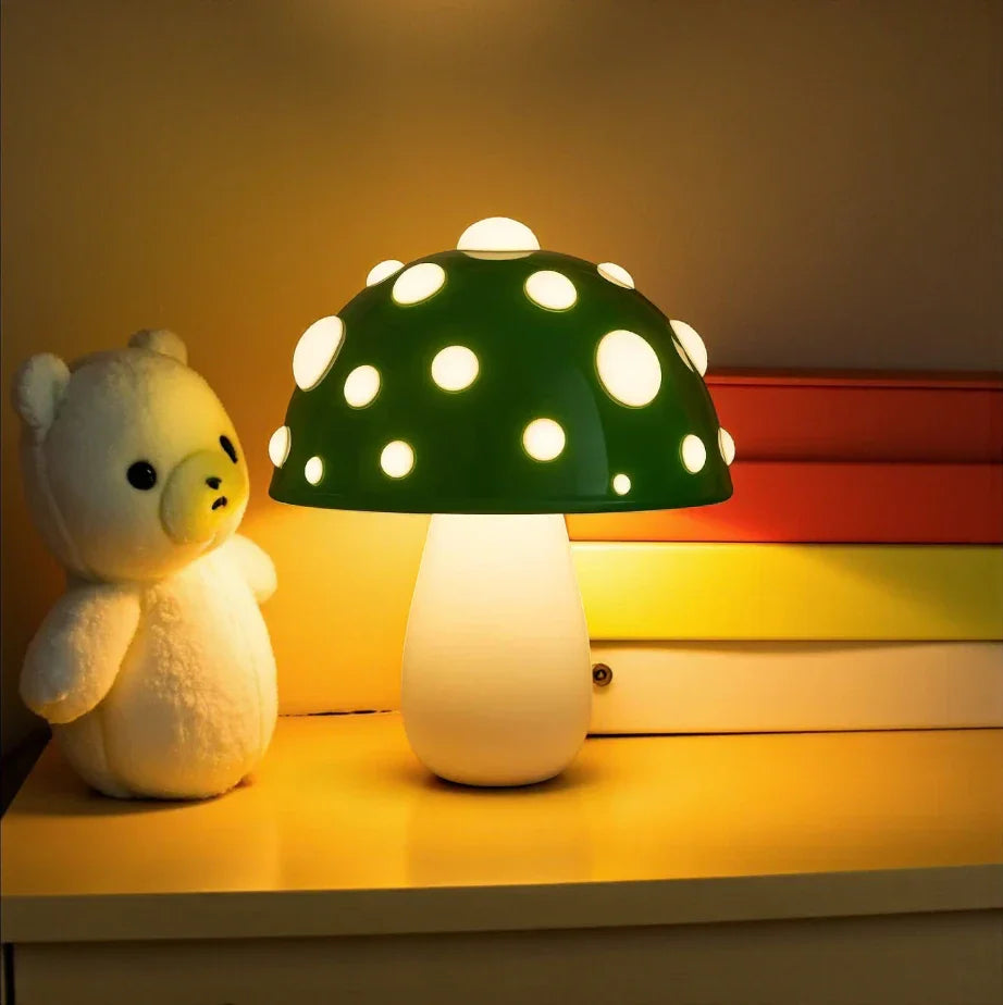 Nachttischlampe Pilz Grün