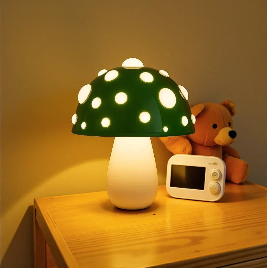 Nachttischlampe Pilz Grün