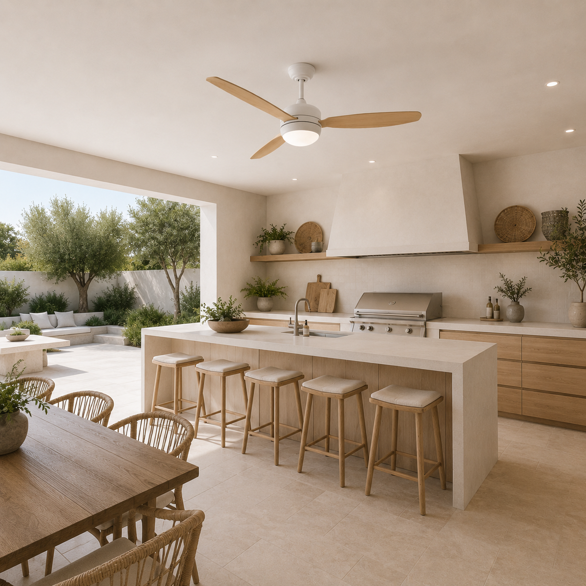 Calisto | Design-Ventilator LED Fernbedienung 117 cm