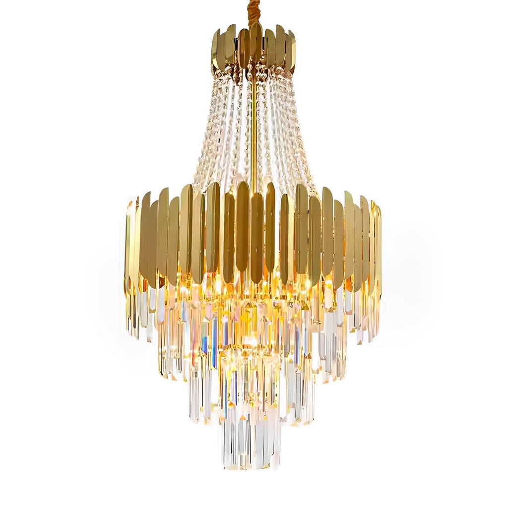 Kronleuchter Kristall Gold Modern für Wohnzimmer