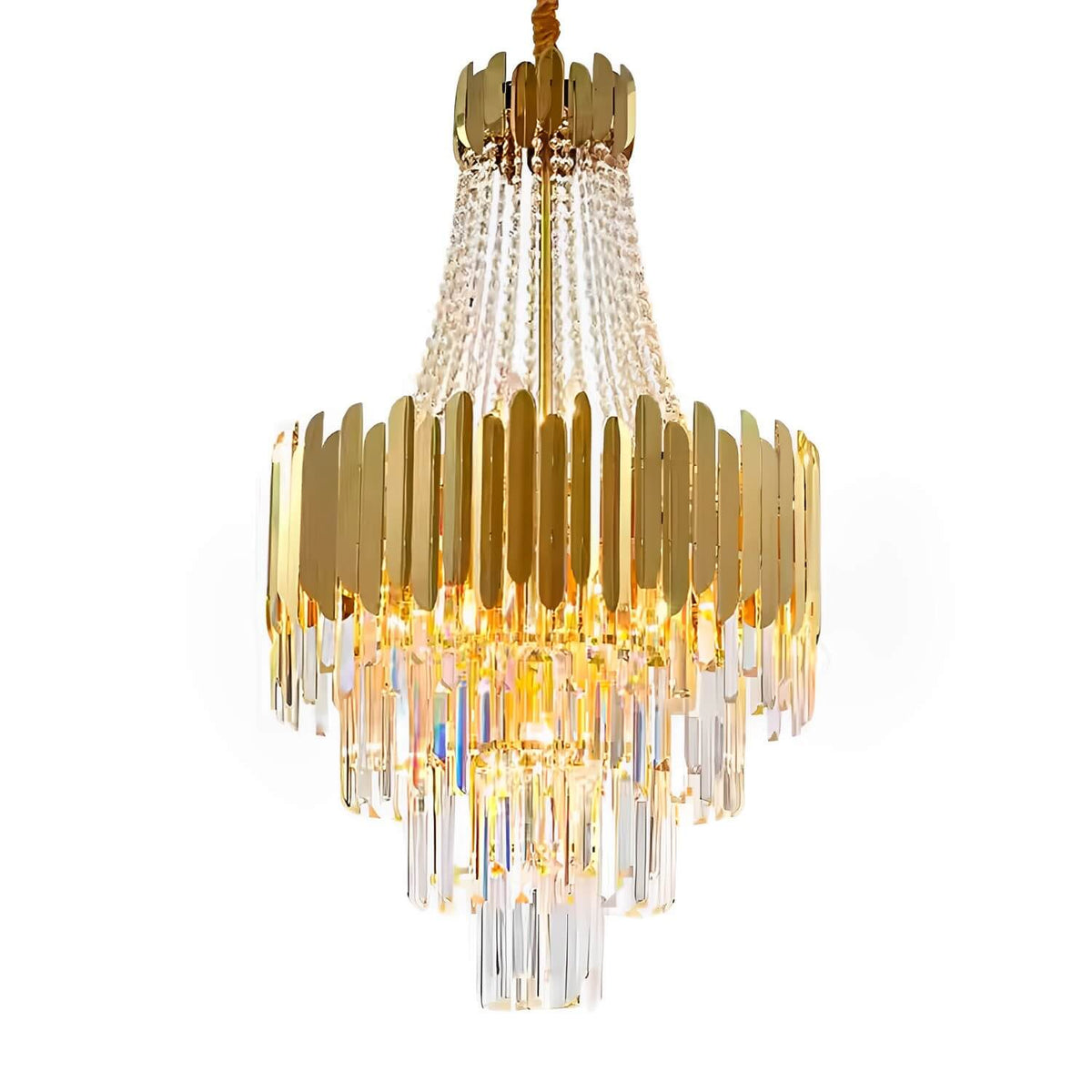 Kronleuchter Kristall Gold Modern für Wohnzimmer