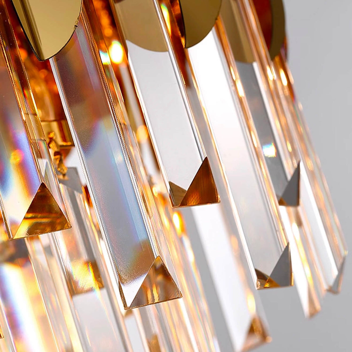 Kronleuchter Kristall Gold Modern für Wohnzimmer