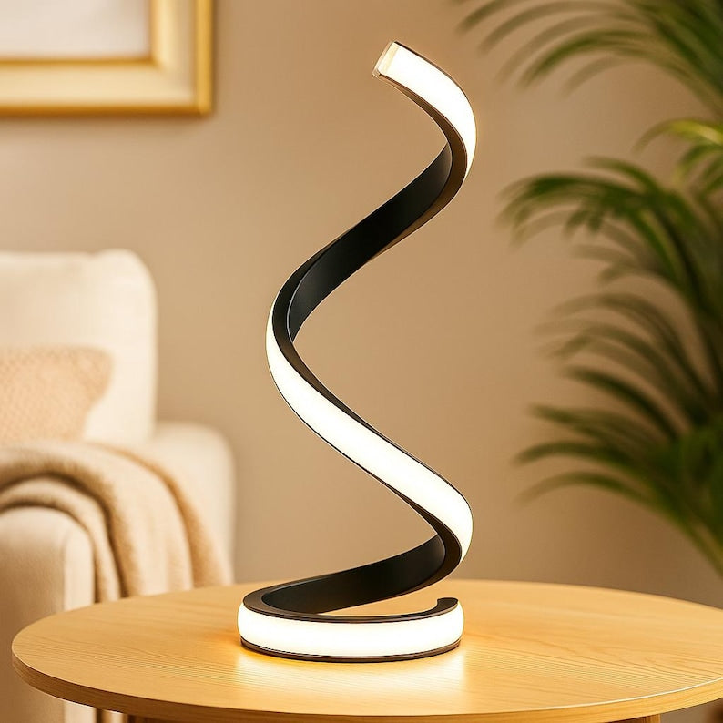 Nachttischlampe Spirale