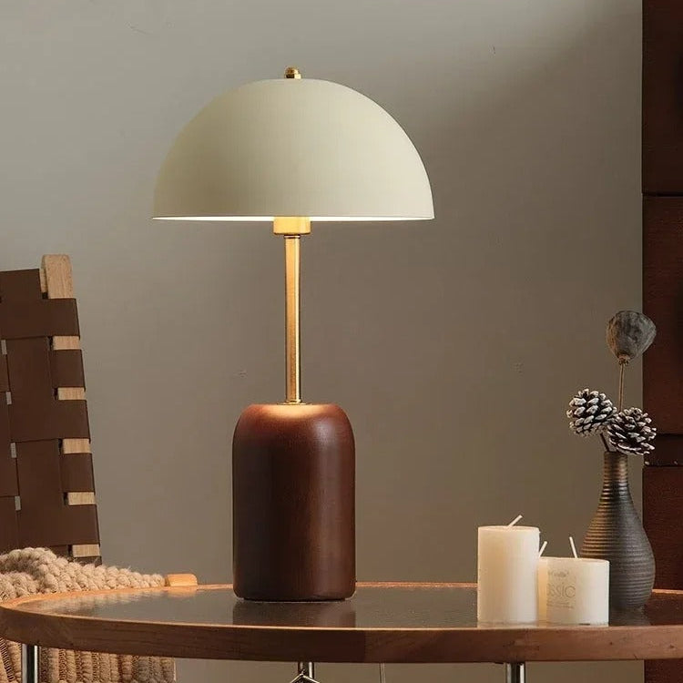 Nachttischlampe Vintage-Holz