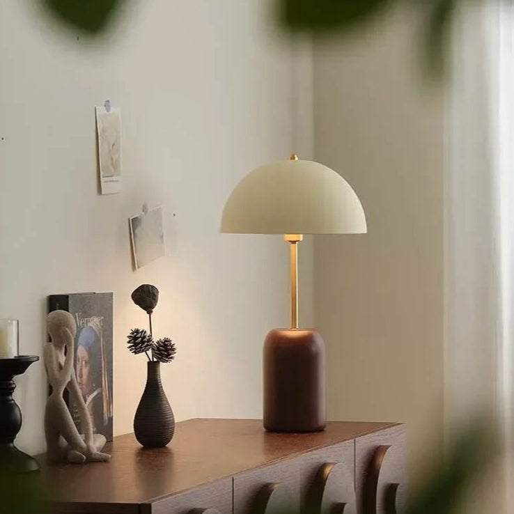 Nachttischlampe Vintage-Holz