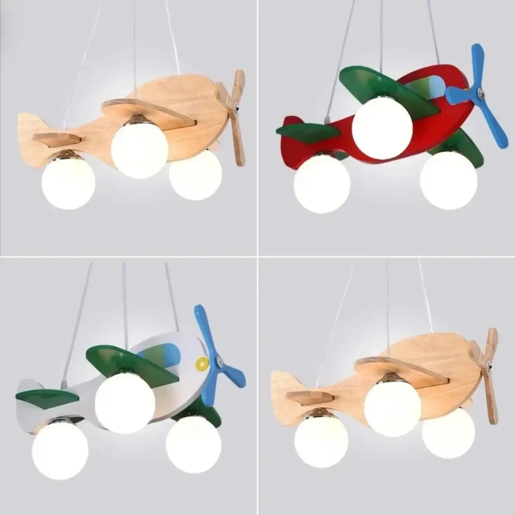 Pendelleuchte Flugzeug mit Kugeln Leuchtend für Kinder
