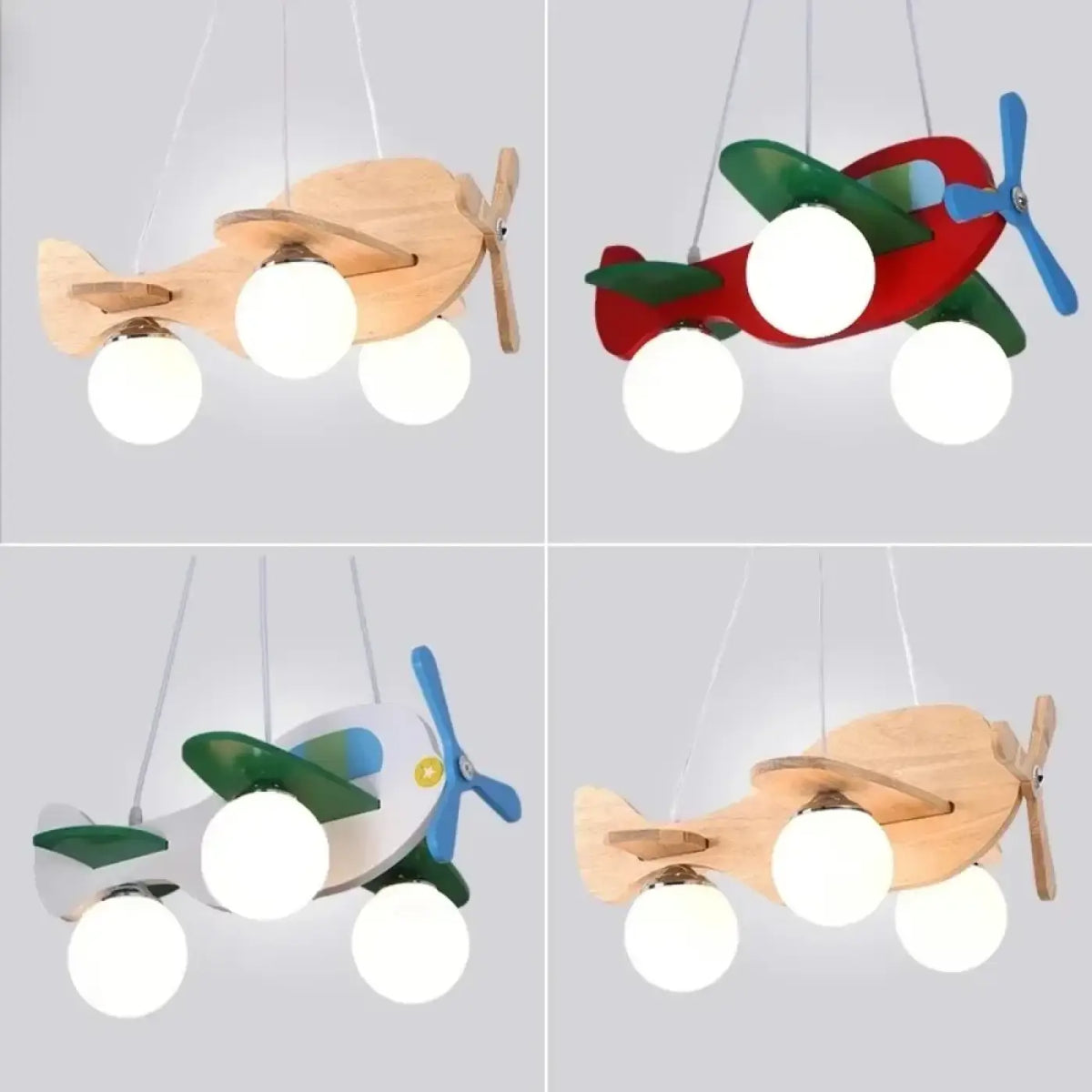 Pendelleuchte Flugzeug mit Kugeln Leuchtend für Kinder