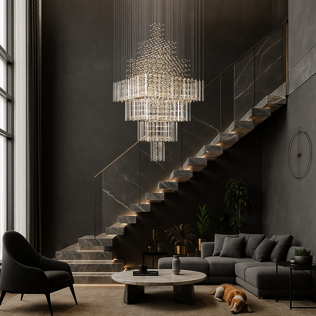 Kronleuchter Quadratisch Kristall Wohnzimmer