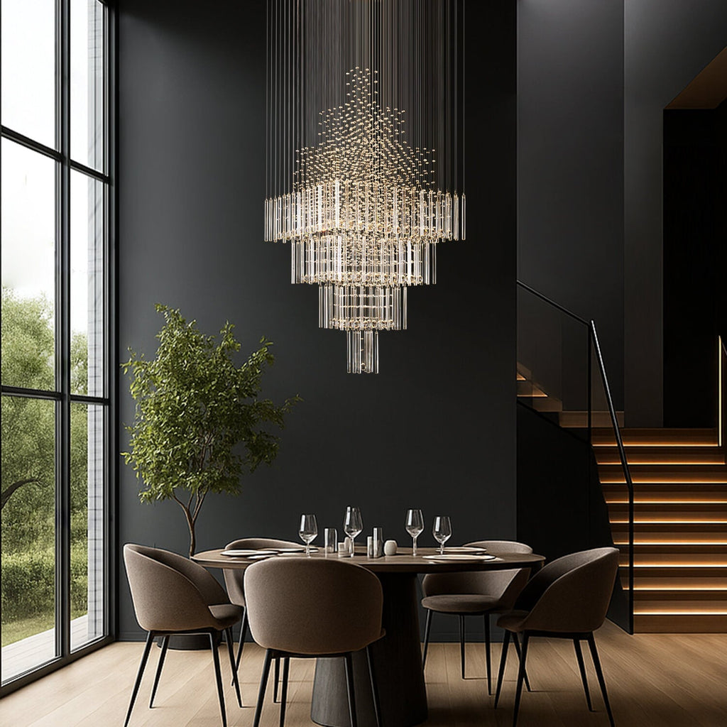 Kronleuchter Quadratisch Kristall Wohnzimmer