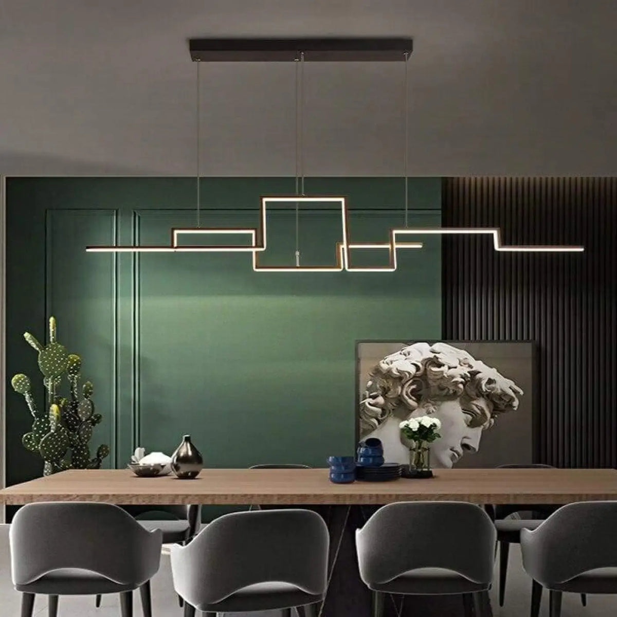 Pendelleuchte Geometrisch Modern Schwarz