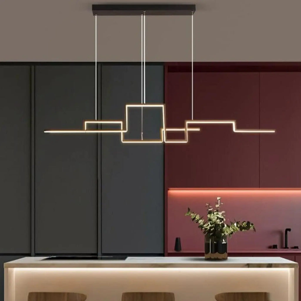 Pendelleuchte Geometrisch Modern Schwarz