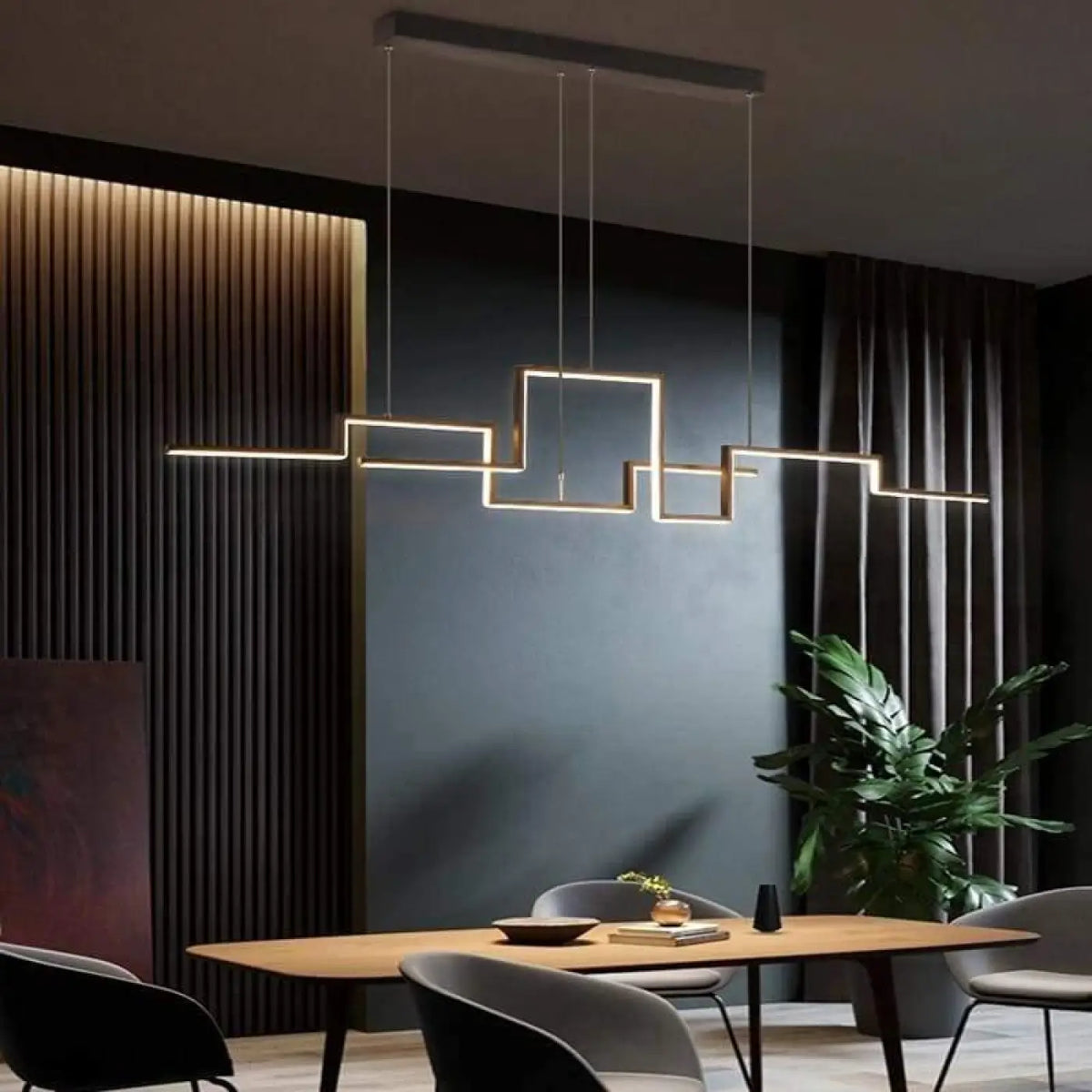 Pendelleuchte Geometrisch Modern Schwarz