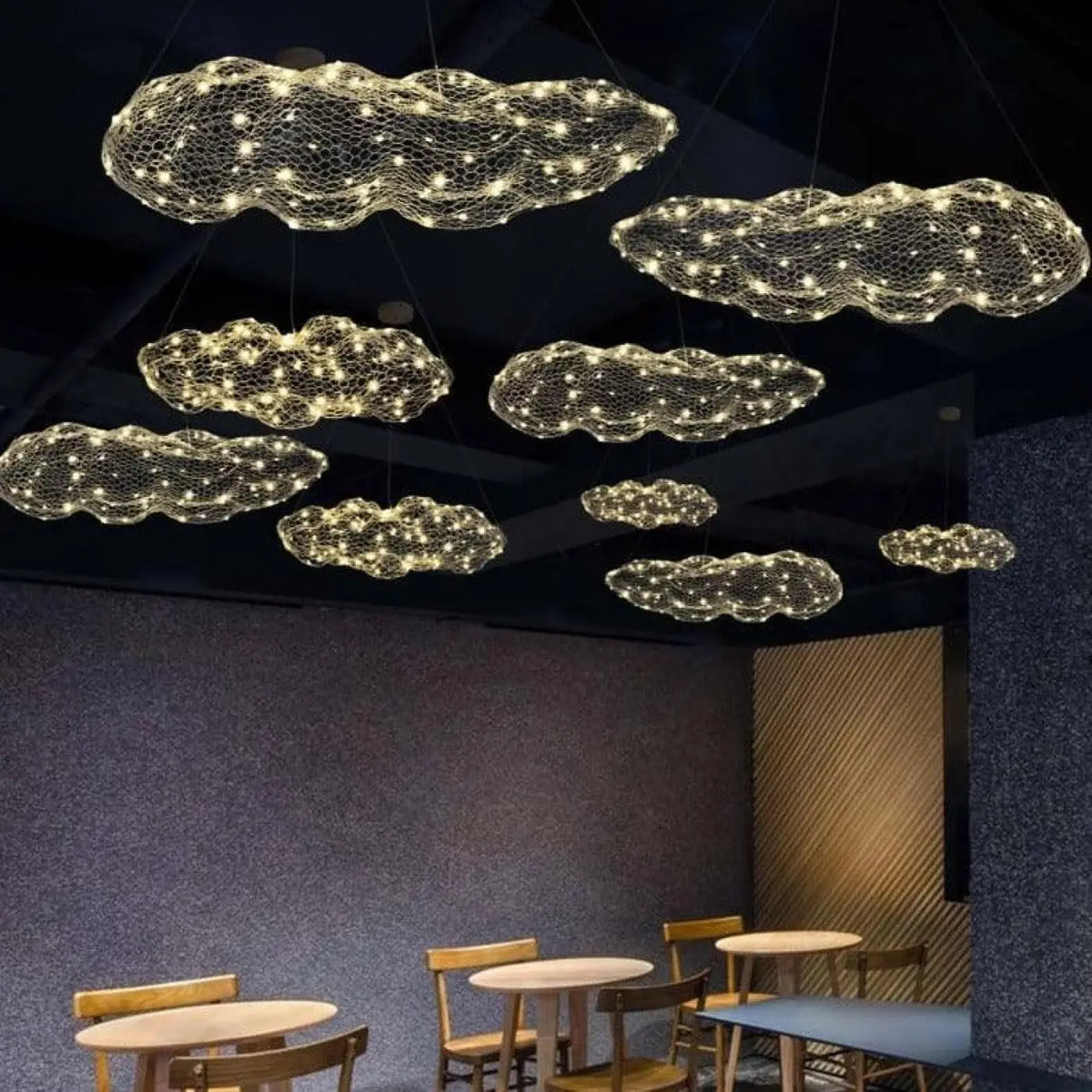 Pendelleuchte LED Gold für Schlafzimmer und Wohnzimmer