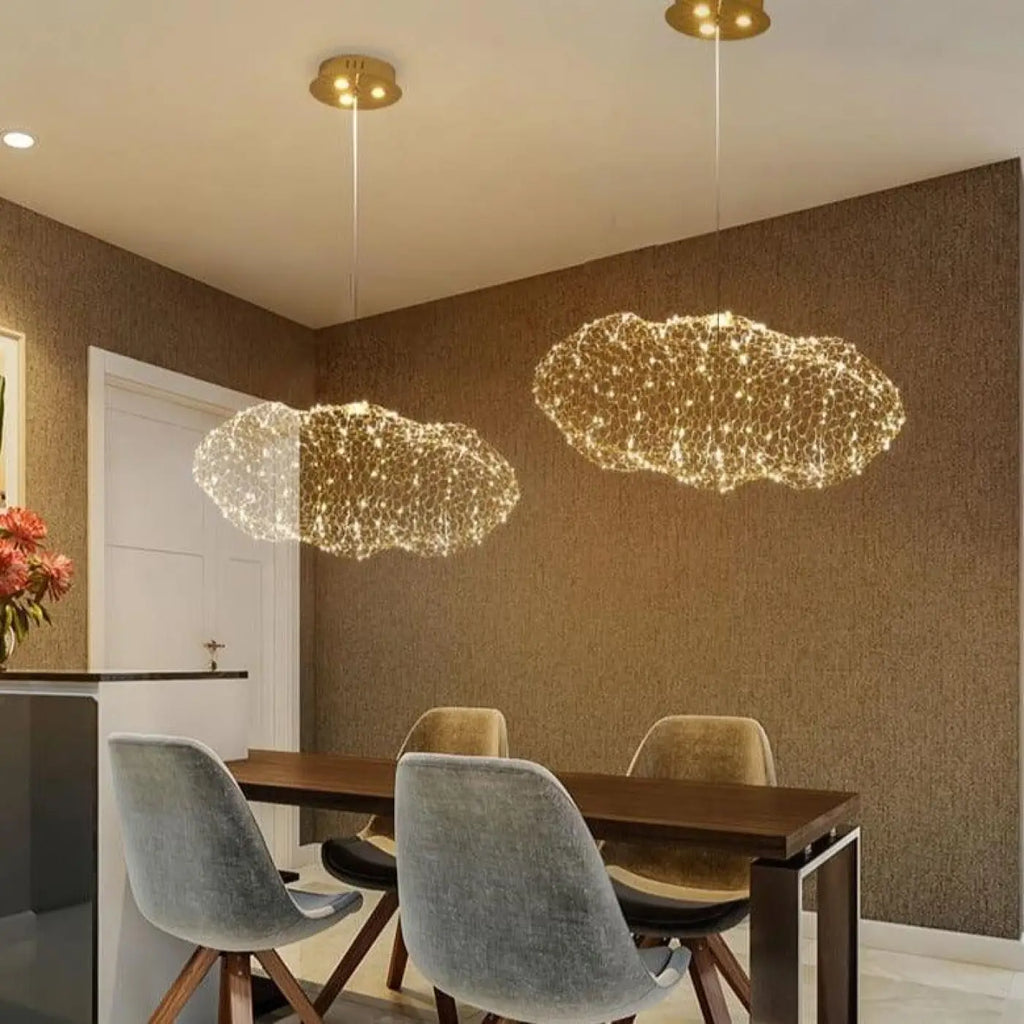 Pendelleuchte LED Gold für Schlafzimmer und Wohnzimmer