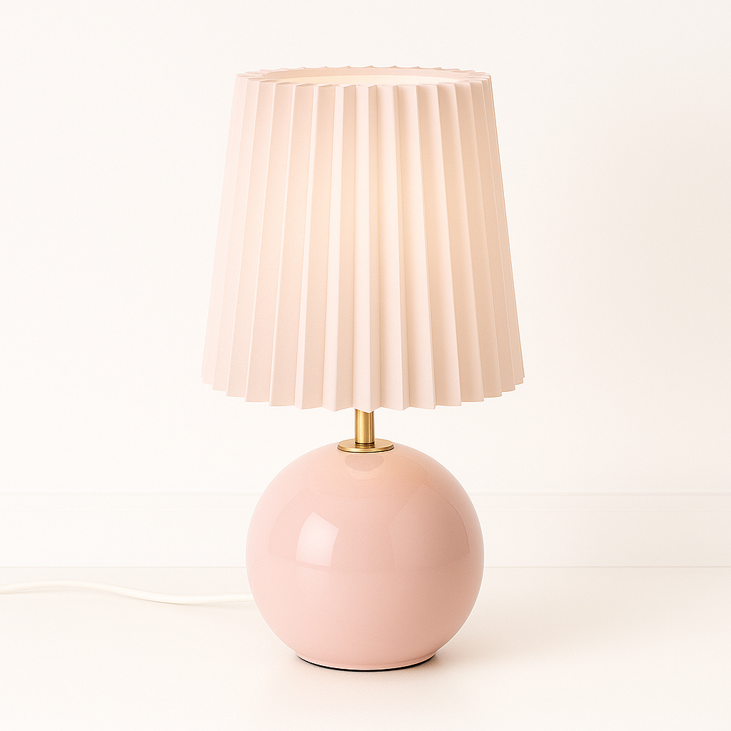 Nachttischlampe Keramik Rosa