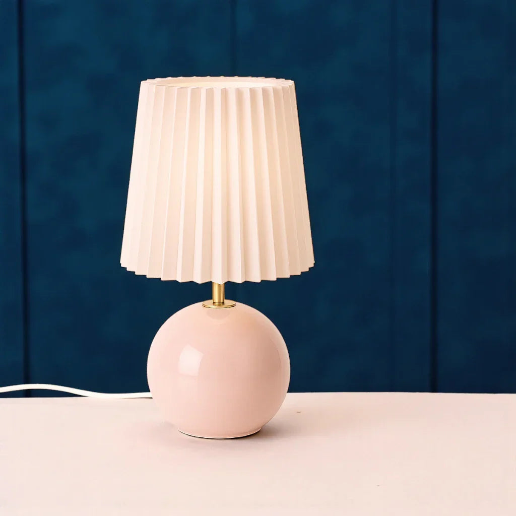 Nachttischlampe Keramik Rosa