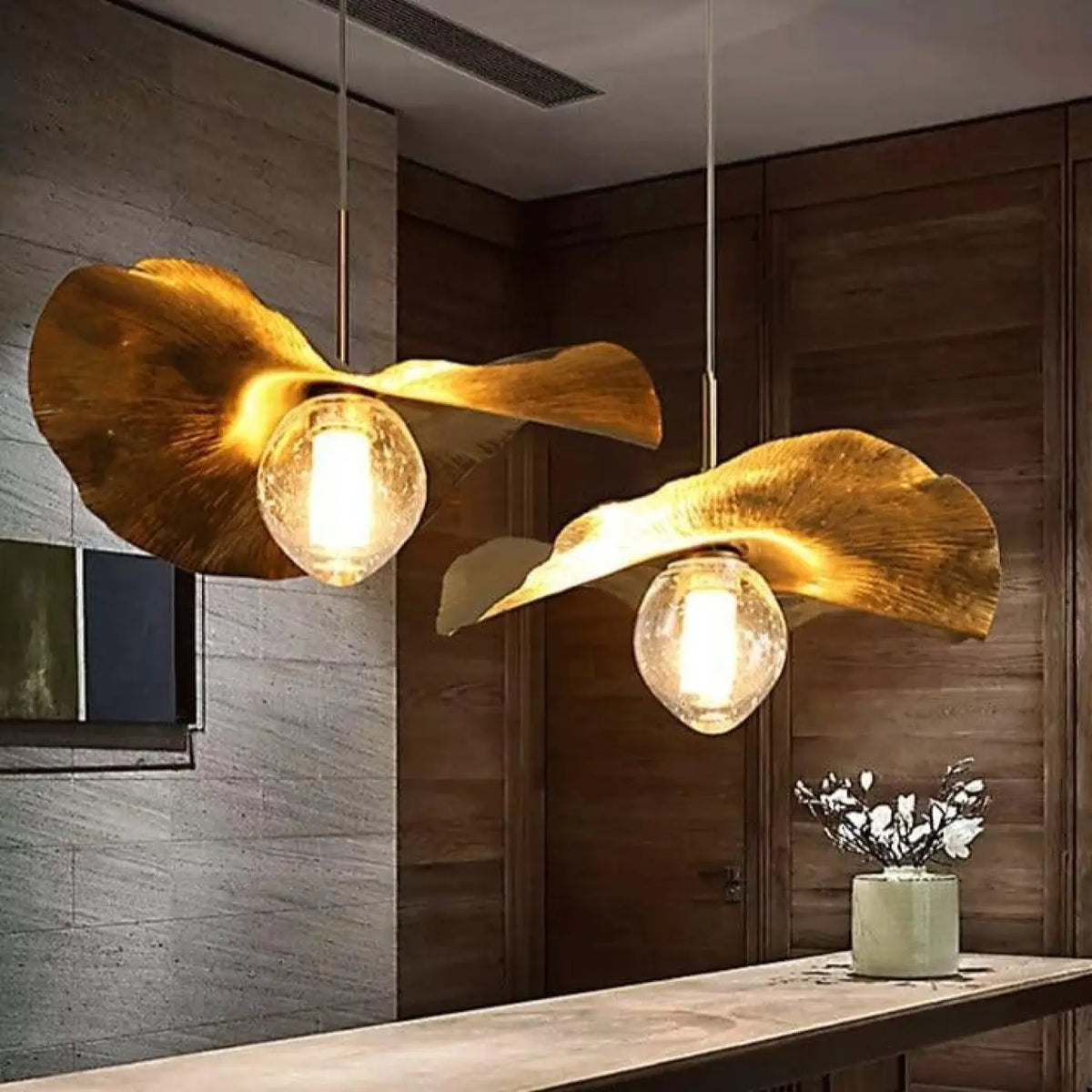 Pendelleuchte Traube Gold für Treppenhaus und Wohnzimmer
