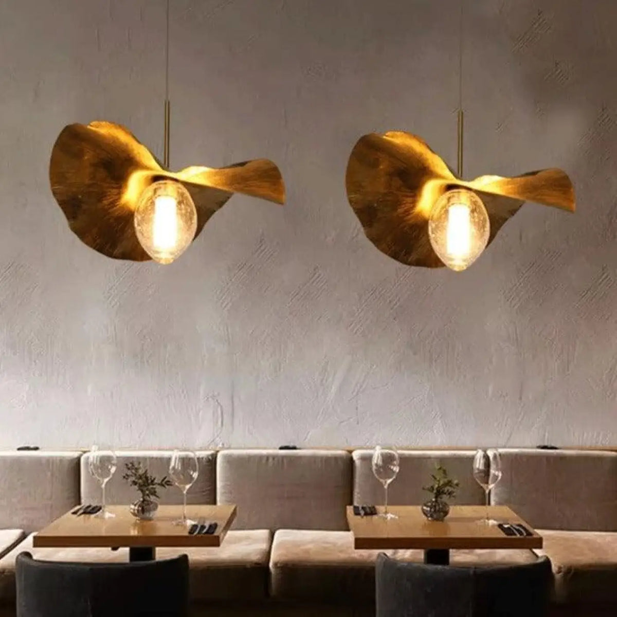 Pendelleuchte Traube Gold für Treppenhaus und Wohnzimmer