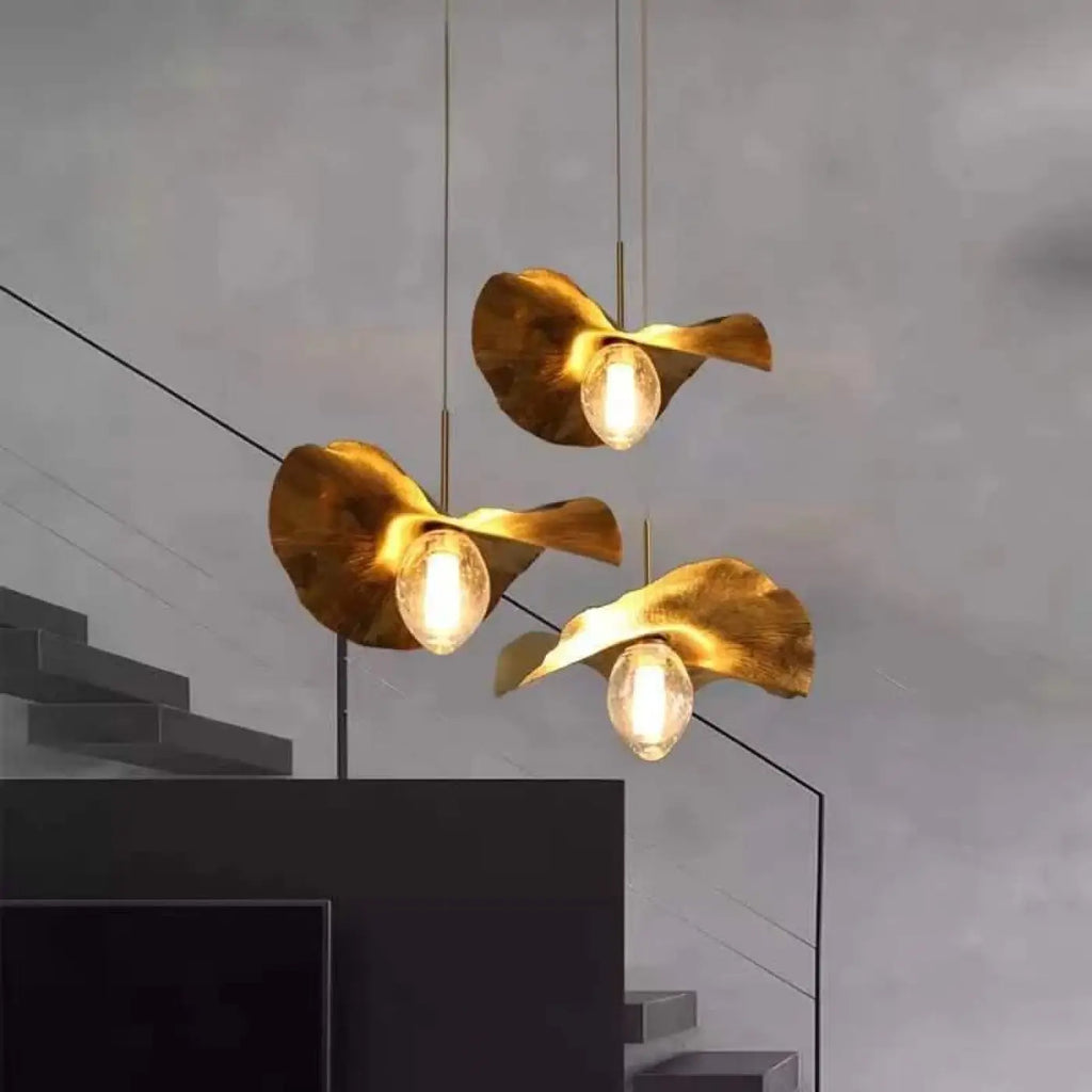 Pendelleuchte Traube Gold für Treppenhaus und Wohnzimmer
