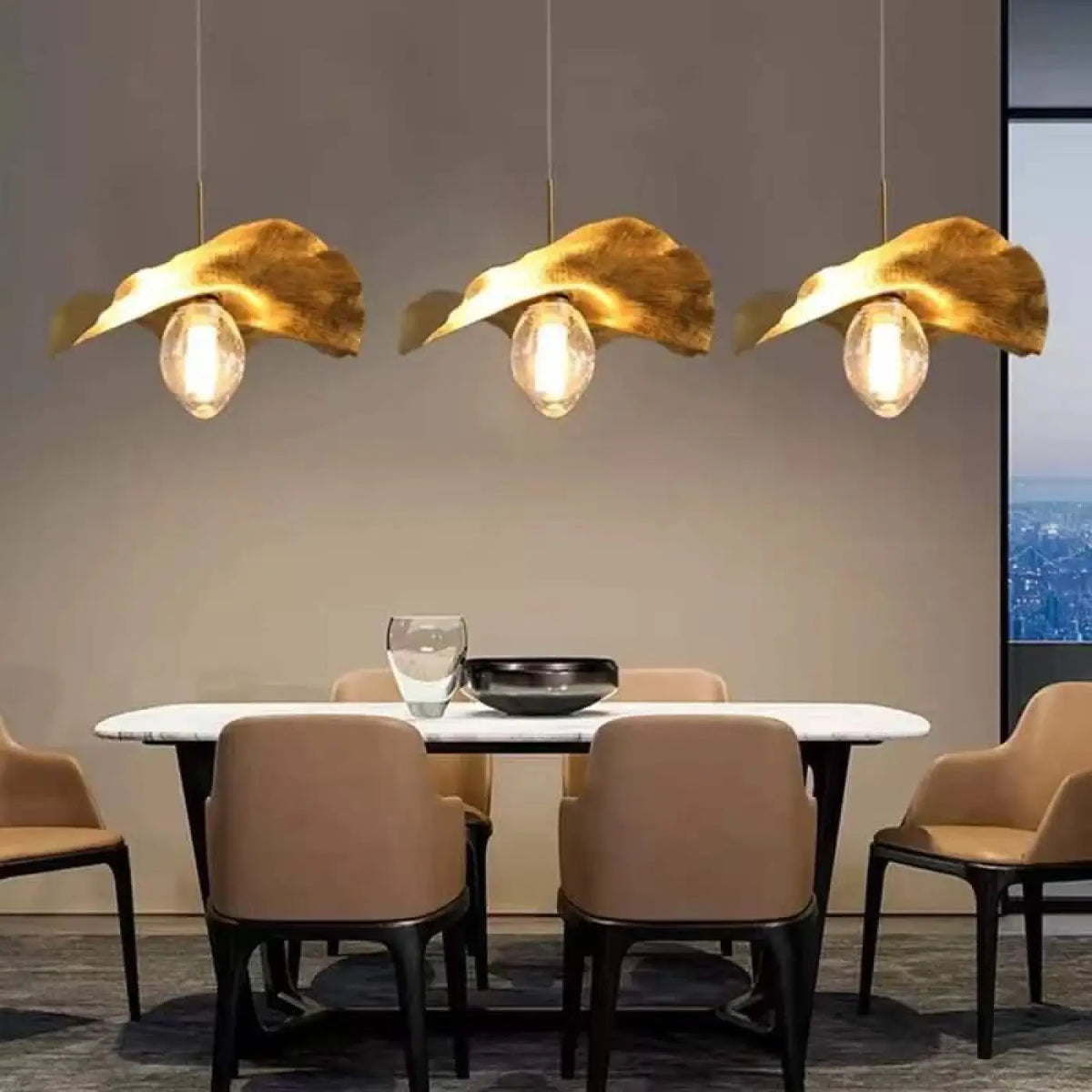 Pendelleuchte Traube Gold für Treppenhaus und Wohnzimmer