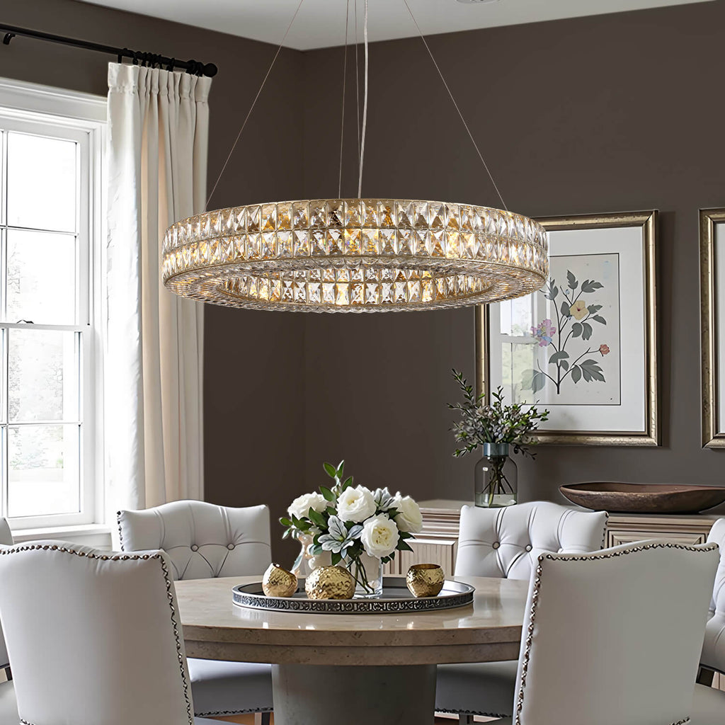 Kronleuchter Ring Kristall Esszimmer