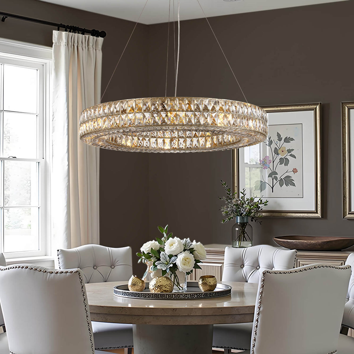 Kronleuchter Ring Kristall Esszimmer