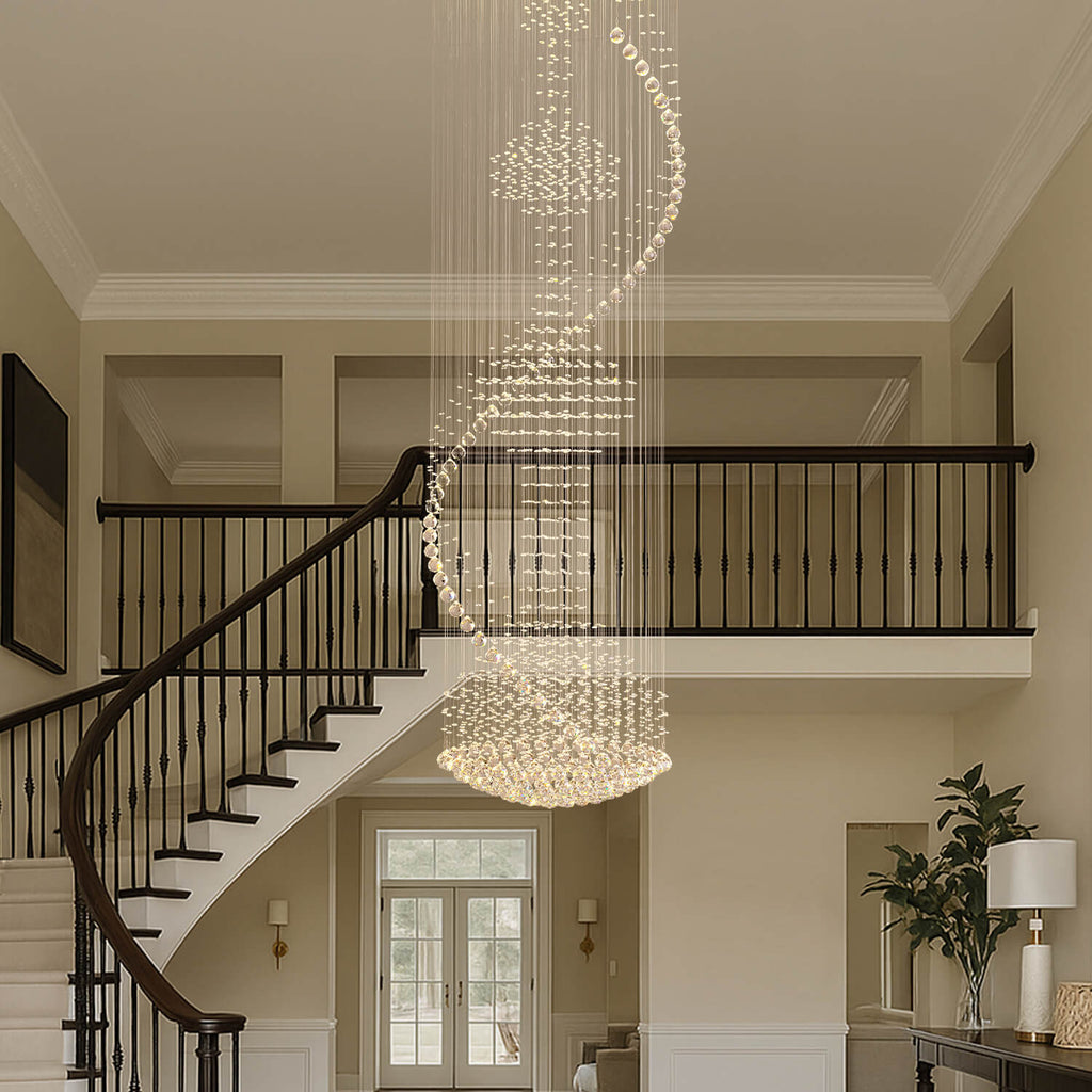 Kronleuchter Spirale Kristall Wohnzimmer